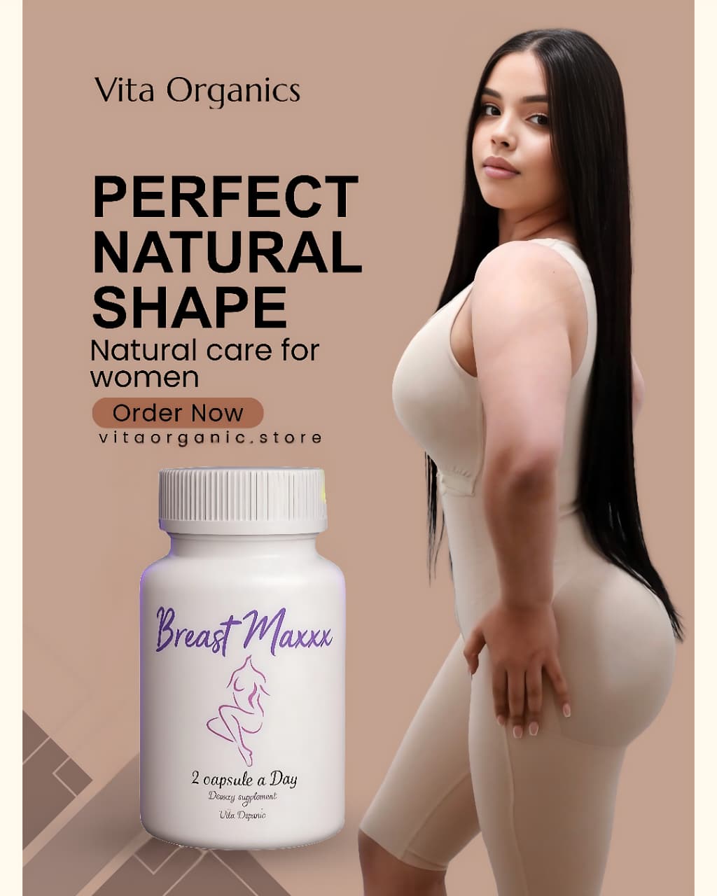 Natural Body Curve Support 30 (100% Herbal) اپنی چھاتی میں اضافہ کریں - Vita Organics