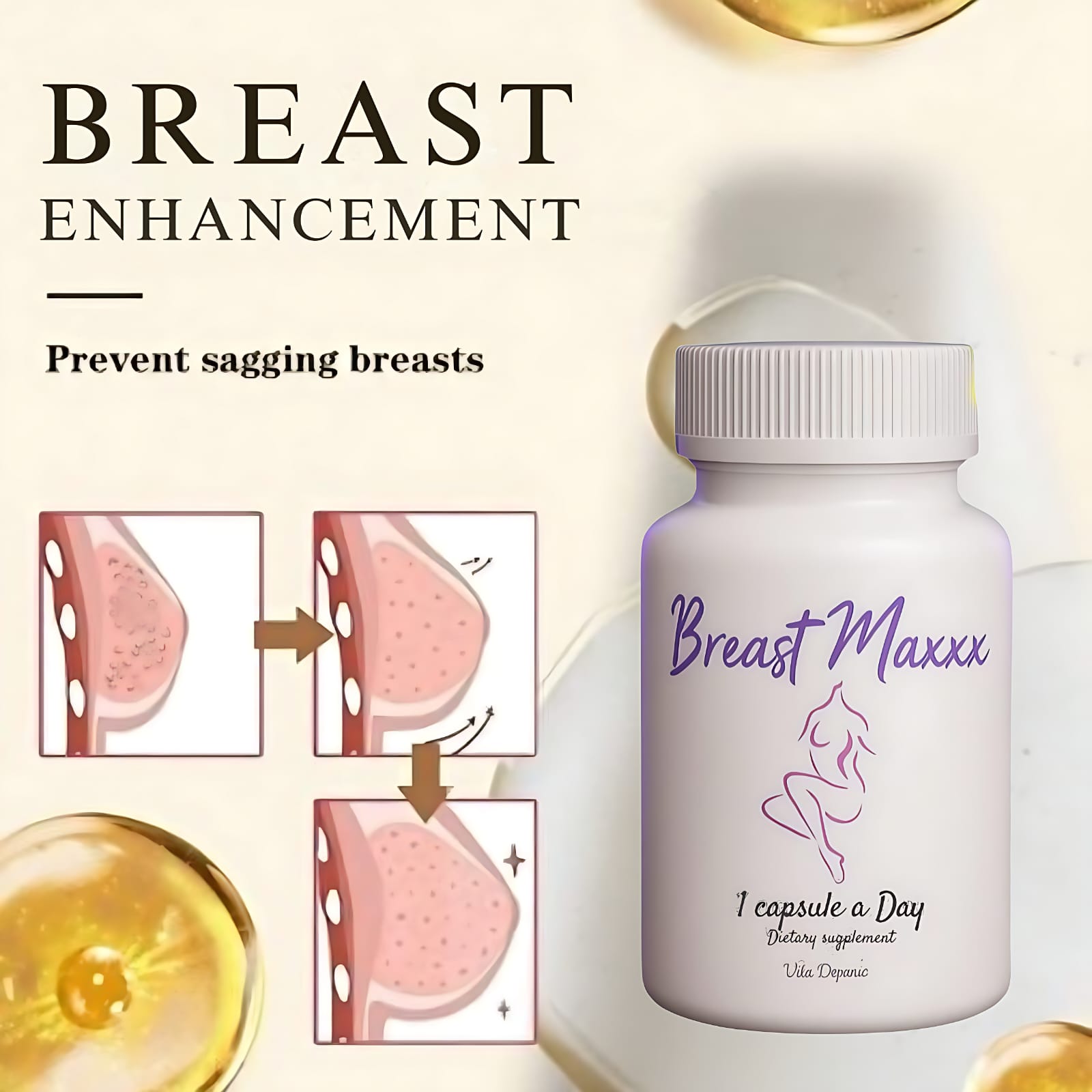 Breast Maxx 30 (100% Herbal) اپنی چھاتی میں اضافہ کریں - Vita Organics