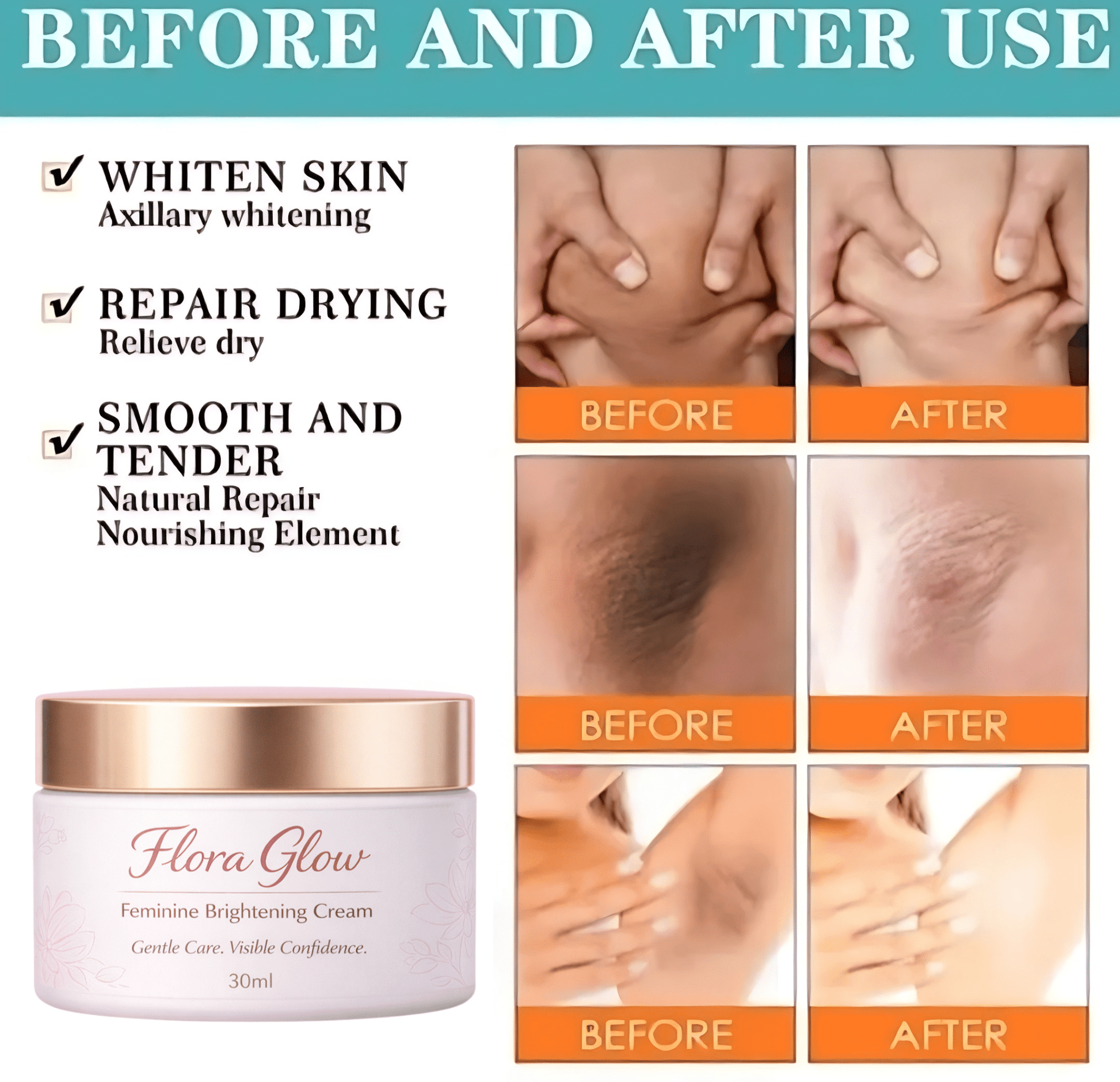 Flora Glow Private Parts Brightening Cream - Vita Organics