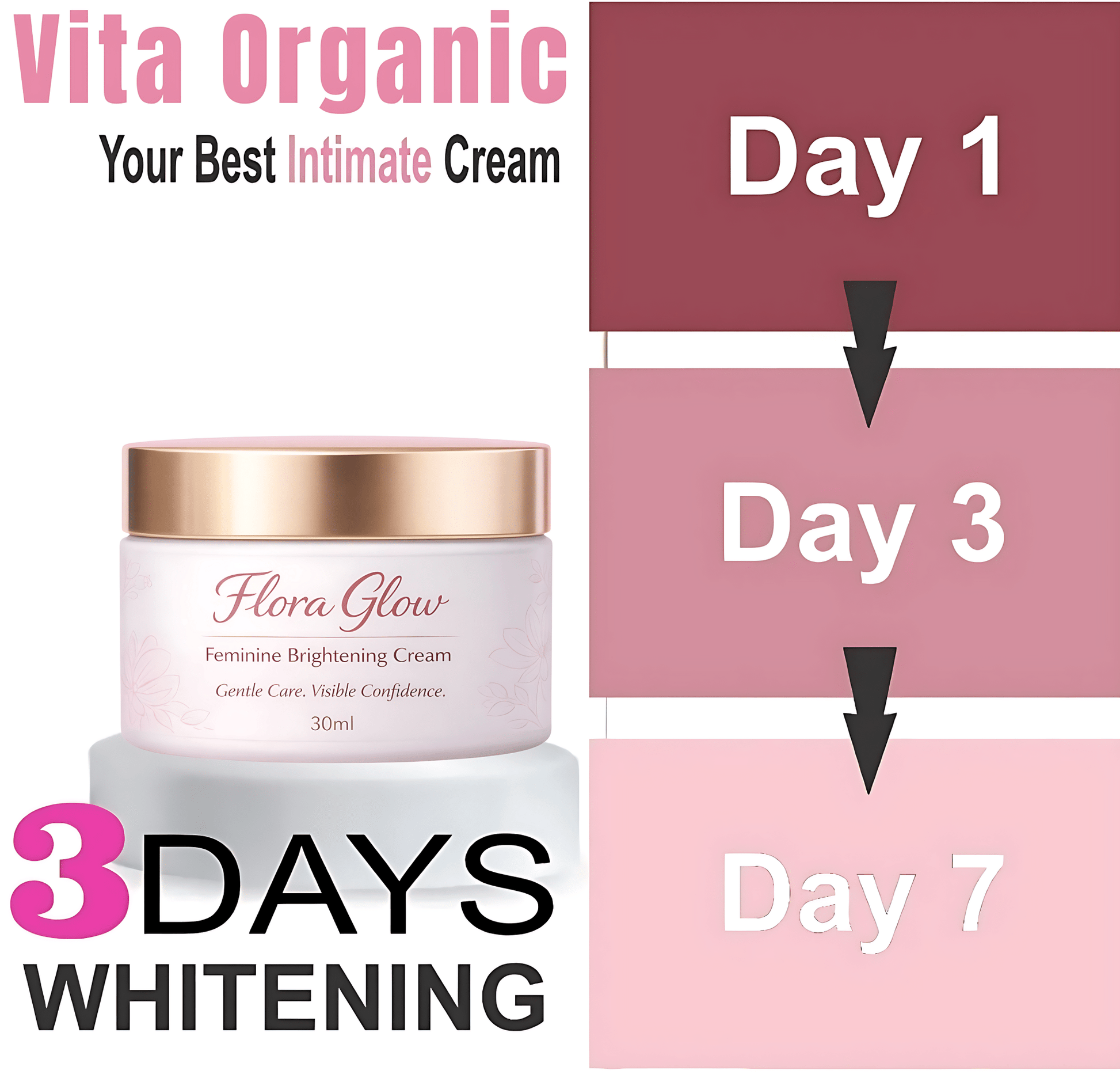 Flora Glow Private Parts Brightening Cream - Vita Organics